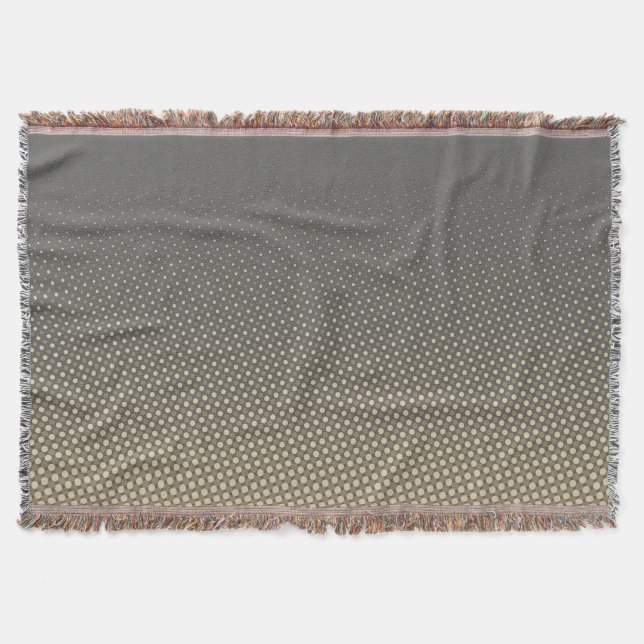 Funny Dots Pattern grey sand + your idea Throw Blanket (Front)
