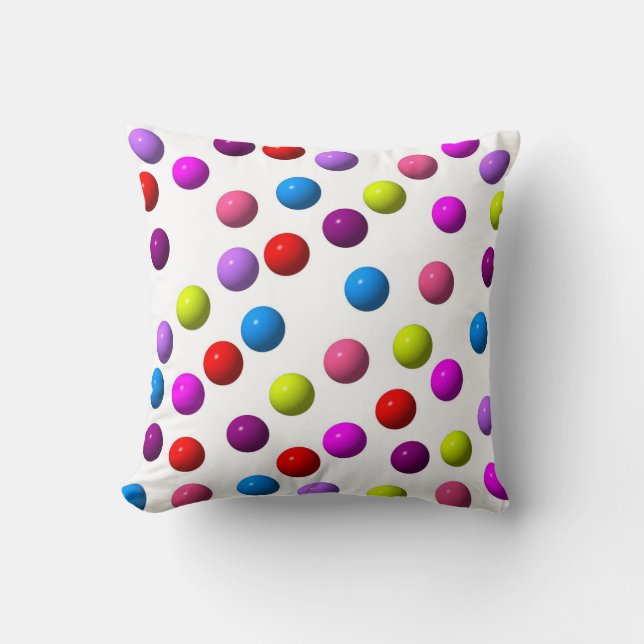 Funny Dots Throw Pillow (Front)
