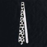Funny double yellow dot squash ball pattern tie<br><div class="desc">Funny double yellow dot squash ball pattern neck tie. Cool neck tie for squash lover,  player,  sports coach,  trainer,  fan,  dad,  husband,  friend,  coworker,  boss etc. Black and white design with custom background colour. Fun Birthday gift idea for him.</div>