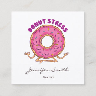 Funny Doughnut Bakery Square Business Card