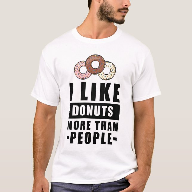 Funny Doughnut Design T-Shirt (Front)