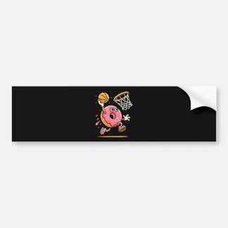 Funny Doughnut Dunking Basketball Food Champ Sport Bumper Sticker