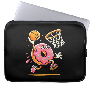 Funny Doughnut Dunking Basketball Food Champ Sport Laptop Sleeve