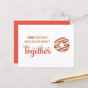 Funny Doughnut Know Valentines Day Note Card
