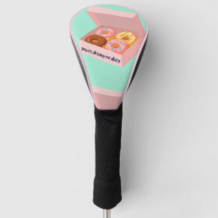 Funny Doughnut Pun Novelty Cheeky Playful Pink Golf Head Cover