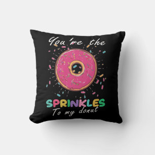 Funny doughnut quoted  throw pillow