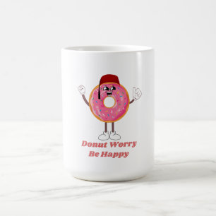 Funny Doughnut T-Shirt – Doughnut Worry Be Happy G Coffee Mug