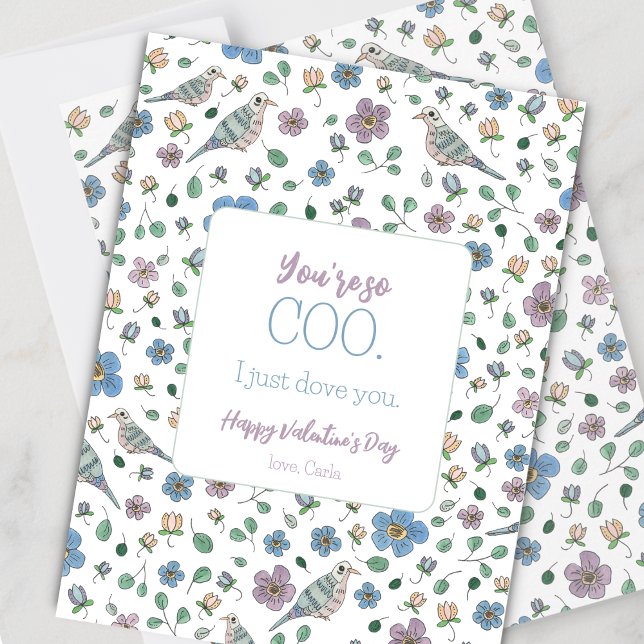 Funny Dove Pun Valentine's Day Holiday Card (Creator Uploaded)