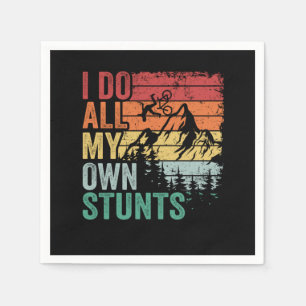 Funny Downhill Mountain Biking Gift Vintage MTB Napkin