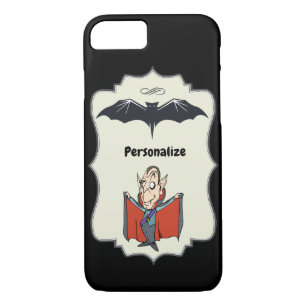 Funny Dracula Flying Black Bat Personalize Case-Mate iPhone Case