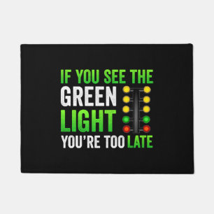 Funny Drag Racing Christmas Tree Drag Racer Doormat
