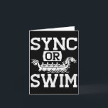 Funny Dragon Boat Racing Paddle Sync Or Swim  Card<br><div class="desc">Funny Dragon Boat Racing Paddle Sync Or Swim</div>