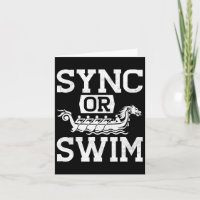 Funny Dragon Boat Racing Paddle Sync Or Swim 