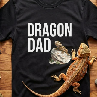 Funny Dragon Dad Bearded Lizard T-Shirt