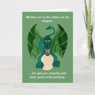 Funny Dragon Greetings Cards