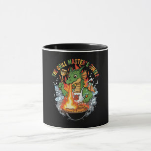 Funny Dragon Grill Master BBQ & Grilling Cartoon Mug
