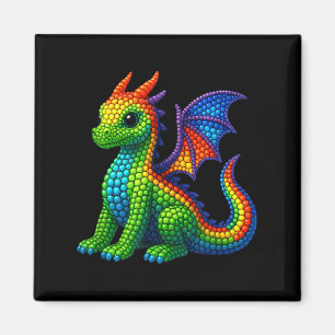 Funny Dragon Lovers Polka Dots Happy Dot Day Girls Magnet