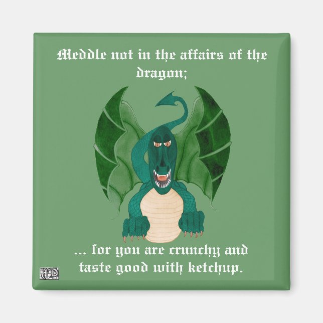 Funny Dragon Magnet (Front)