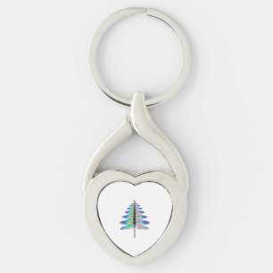 Funny Dragonfly Christmas Tree Keychain