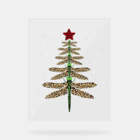 Funny Dragonfly christmas tree ornaments leopard