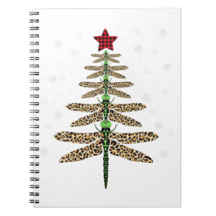 Funny Dragonfly christmas tree ornaments leopard Notebook