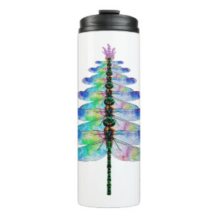 Funny Dragonfly Christmas Tree Thermal Tumbler