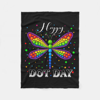 Funny Dragonfly Lover Polka Dots Happy Dot Day Boy Fleece Blanket