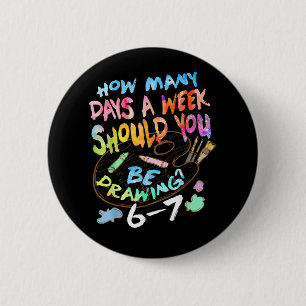 Funny Drawing Sketching Artist 2 Inch Round Button