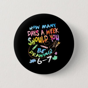 Funny Drawing Sketching Artist Art Lover Boys Girl 2 Inch Round Button