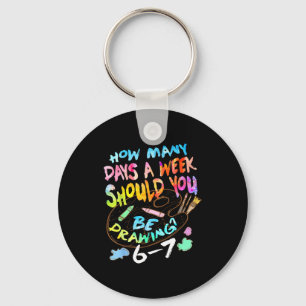 Funny Drawing Sketching Artist Art Lover Boys Girl Keychain