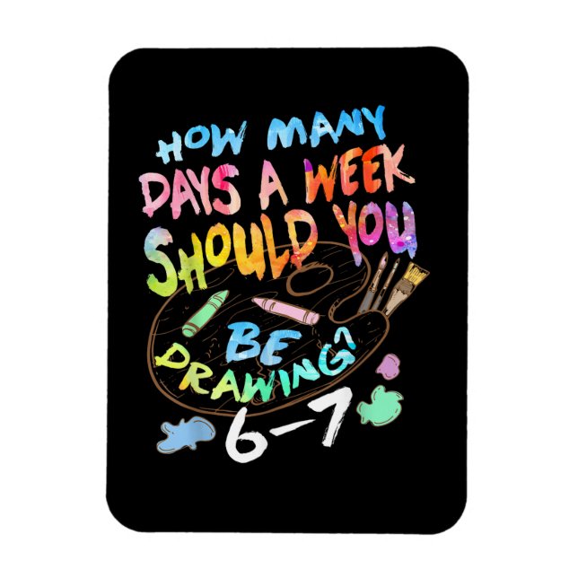 Funny Drawing Sketching Artist  Magnet (Vertical)