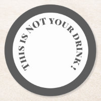 Funny drink text in grey and white