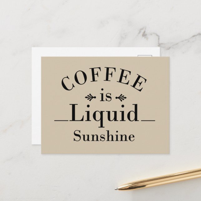 funny drinker sayings about coffee holiday postcard (Front/Back In Situ)