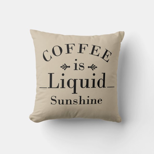 funny drinker sayings about coffee throw pillow (Front)
