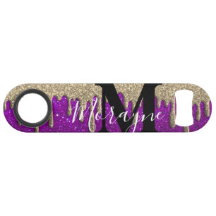 Funny Drinking Beer Glitter Drip Sparkles Gold Bar Key