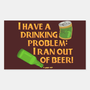 Funny Drinking Beer Sticker