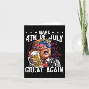 Funny Drinking Beer Team Make 4th Of July Great Ag Card