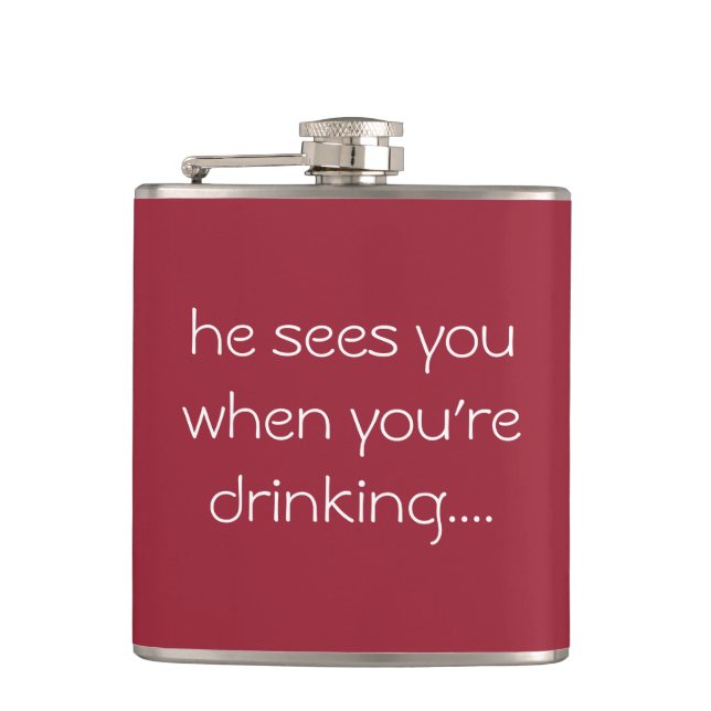 Funny drinking gift...Christmas flask (Front)