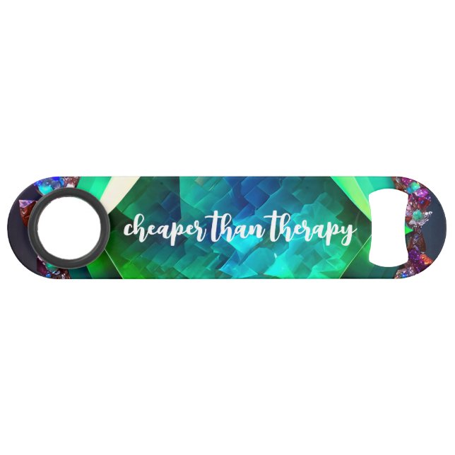 Funny Drinking Quote Abstract Underwater Crystals Bar Key (Front (Horizontal))