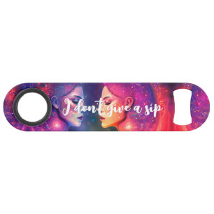 Funny Drinking Quote Rainbow Galaxy Feminine Queen Bar Key
