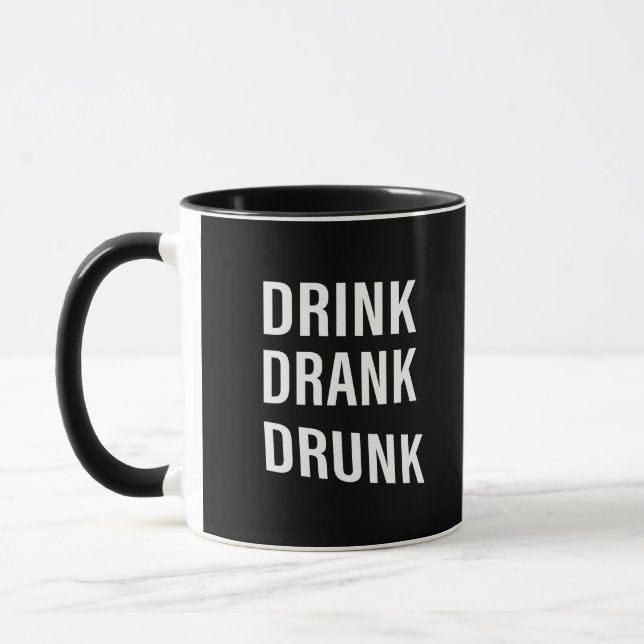 Funny drinking sayings about whiskey drinker mug (Left)