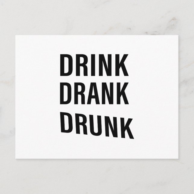 Funny drinking sayings about whiskey drinker postcard (Front)