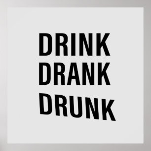 Funny drinking sayings about whiskey drinker poster