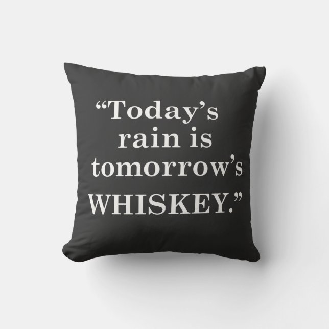 Funny Drinking Whiskey quote Throw Pillow (Front)