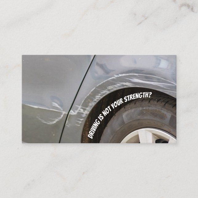 Funny driving instructor driving school car repair business card (Front)
