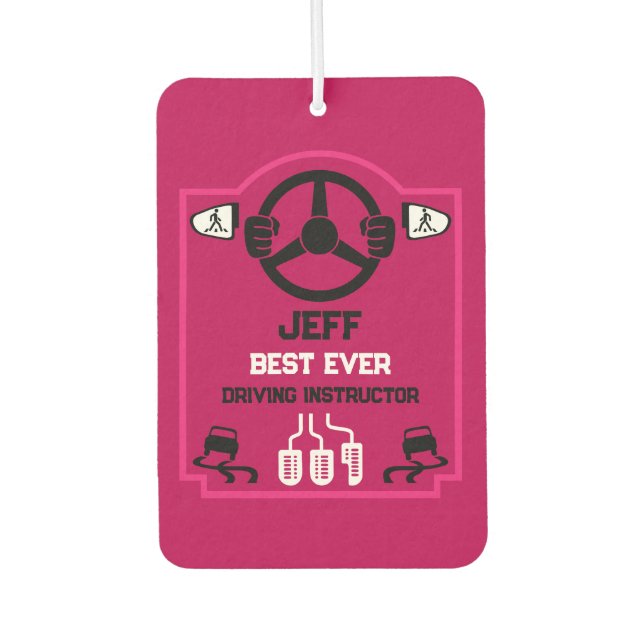 Funny Driving Instructor Gift Air Freshener (Front)
