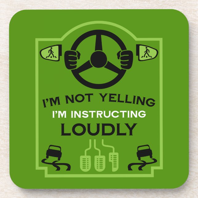 Funny Driving Instructor Gift Coaster (Front)