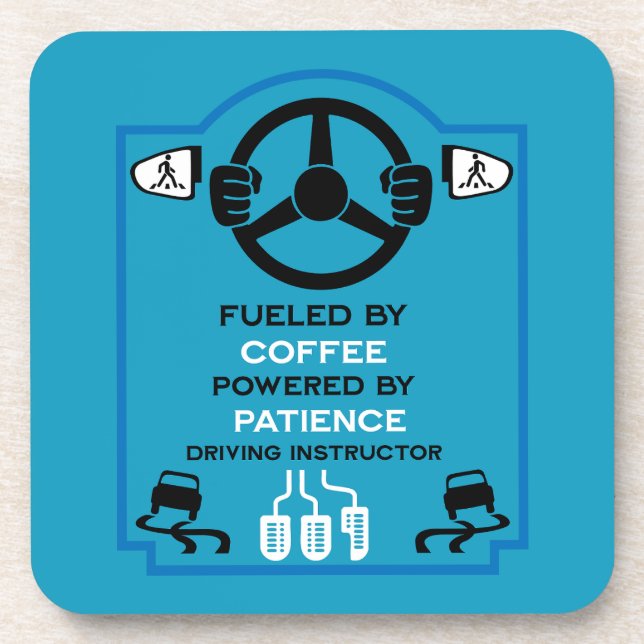 Funny Driving Instructor Gift Coaster (Front)