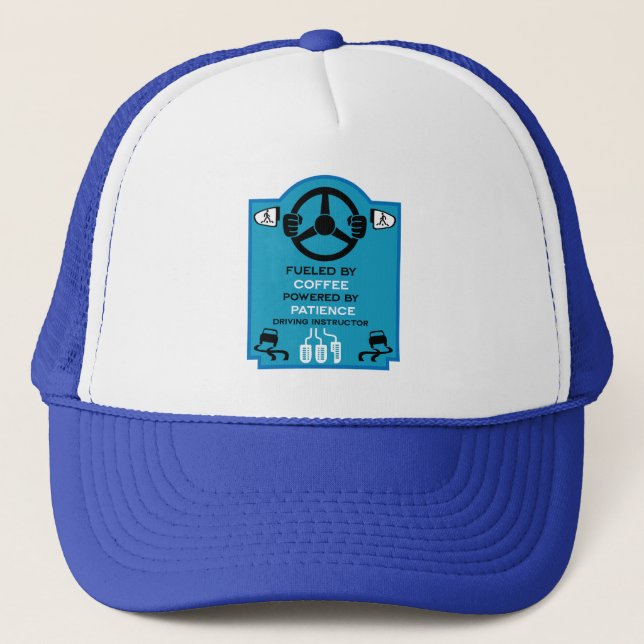Funny Driving Instructor Gift Trucker Hat (Front)
