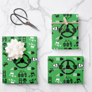 Funny Driving Instructor Gift Wrapping Paper Sheet